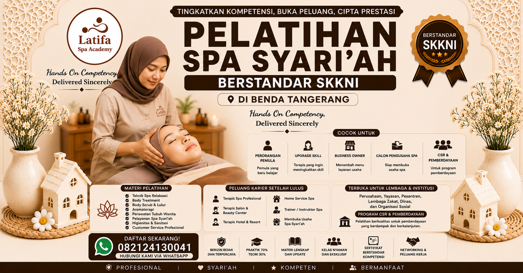 Pelatihan Spa Syari'ah Berstandar SKKNI di Benda Tangerang 082124130041